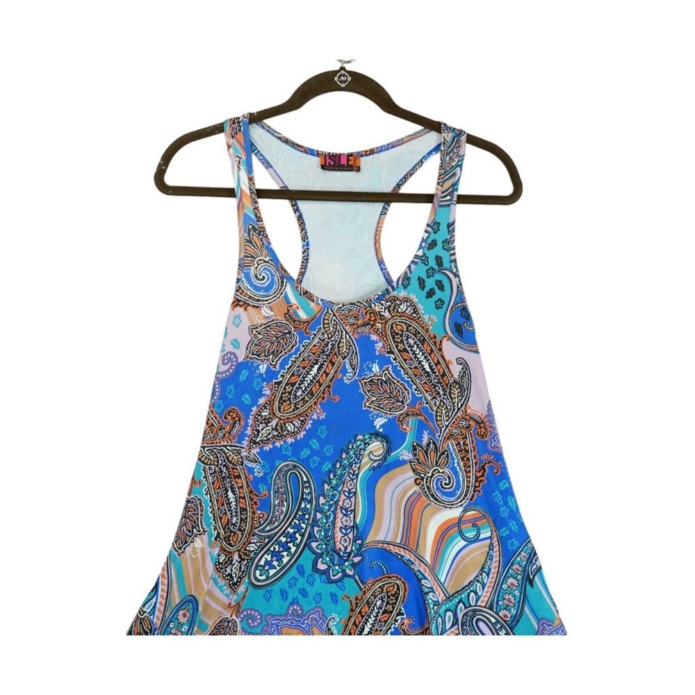 ISLE Apparel Sleeveless Dress Fit And Flare Multicolor Paisley Size XS - Picture 3 of 5